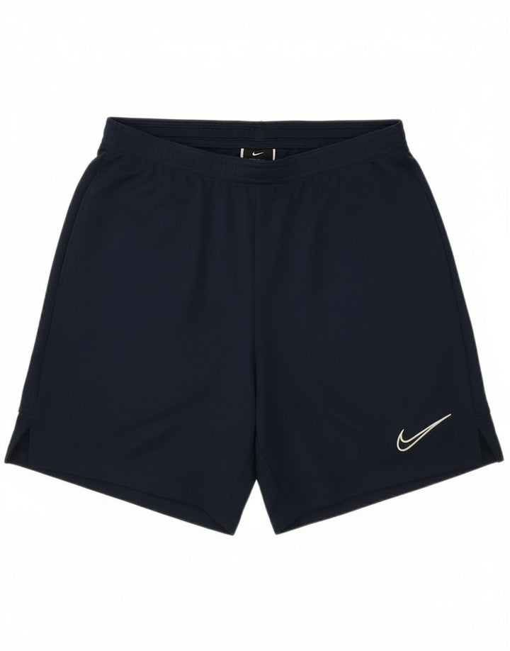 Pantaloncini sportivi Nike da uomo piccoli sportivi in poliestere blu navy