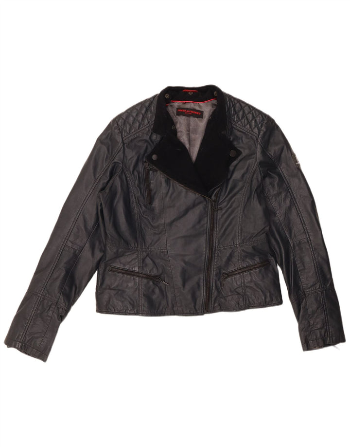 Giacca da motociclista in pelle da donna Frieda & Freddies IT 42 media pelle nera