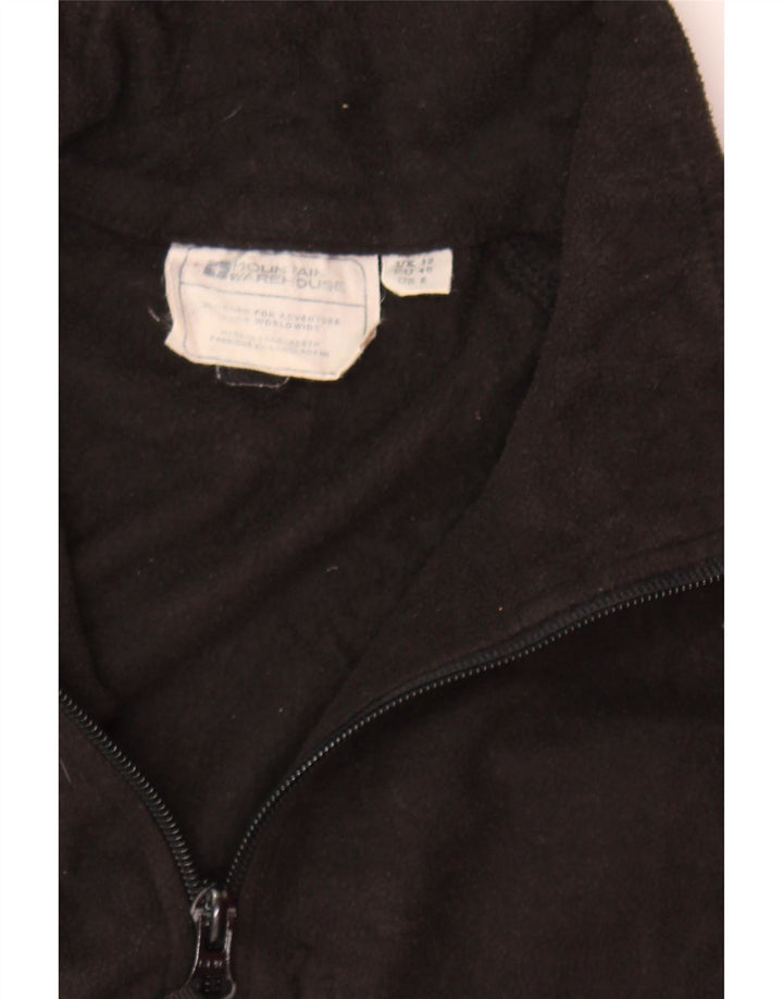 MOUNTAIN WAREHOUSE Womens Fleece Jacket UK 12 Medium Black Polyester Vintage Mountain Warehouse and Second-Hand Mountain Warehouse from Messina Hembry 