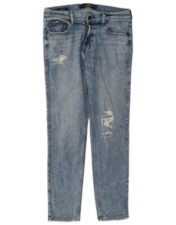 Jeans Hollister da donna super skinny effetto invecchiato W32 L30 cotone blu