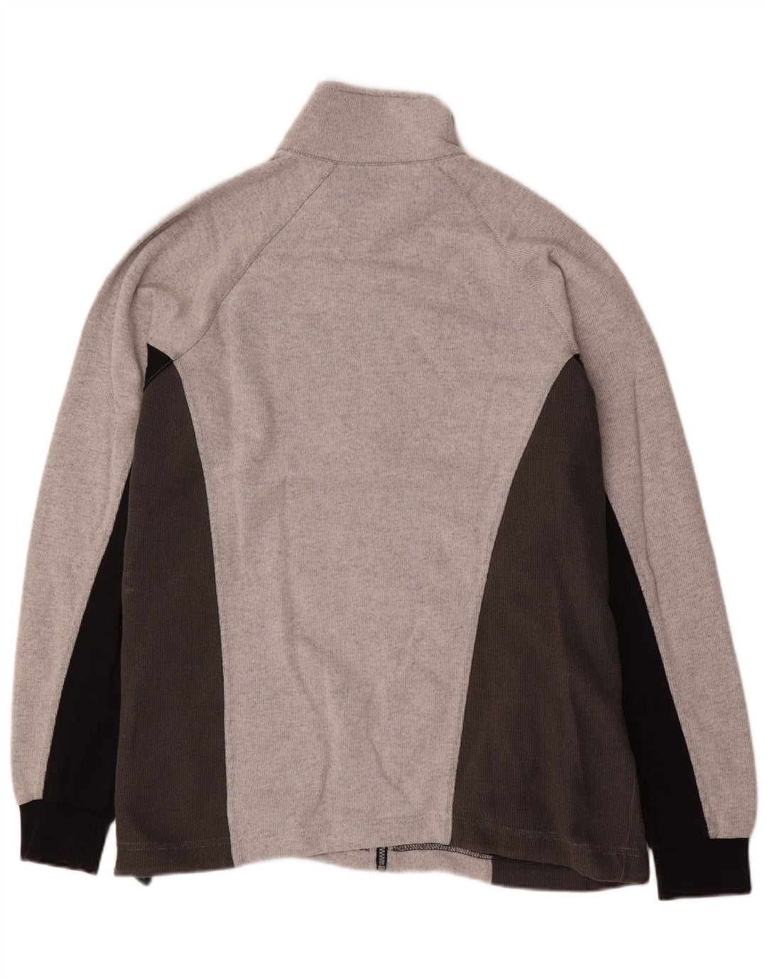 Giacca da tuta da uomo ASICS, giacca grande, in cotone color block grigio