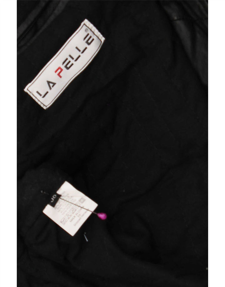 Cappotto in pelle da uomo vintage IT 58 4XL Nero