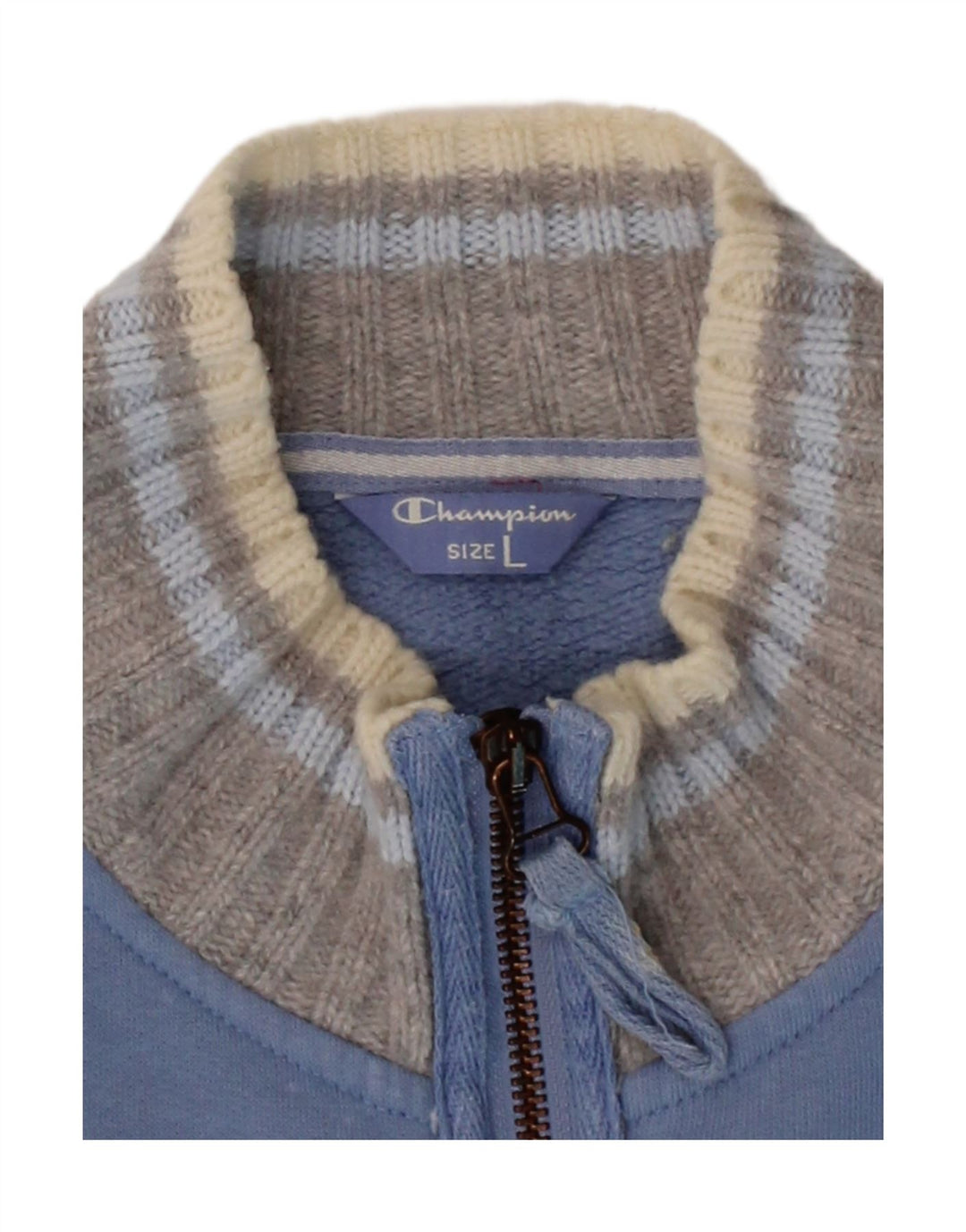 CHAMPION Womens Cardigan Sweater UK 16 Large Blue Cotton Vintage Champion and Second-Hand Champion from Messina Hembry 