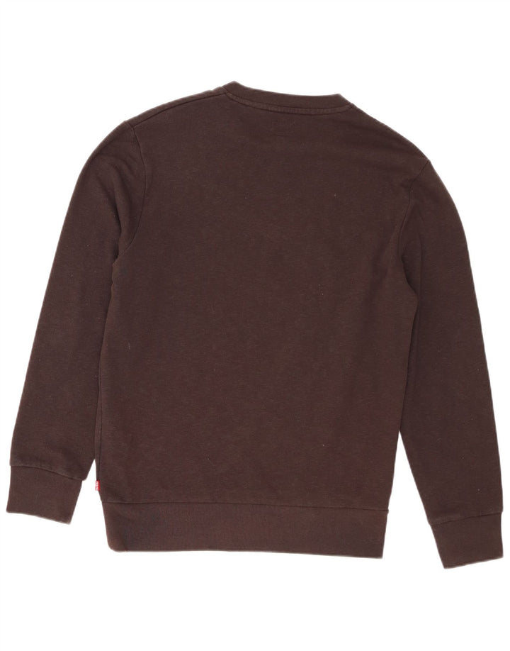 Levi's Felpa con grafica da uomo Maglione piccolo in cotone marrone