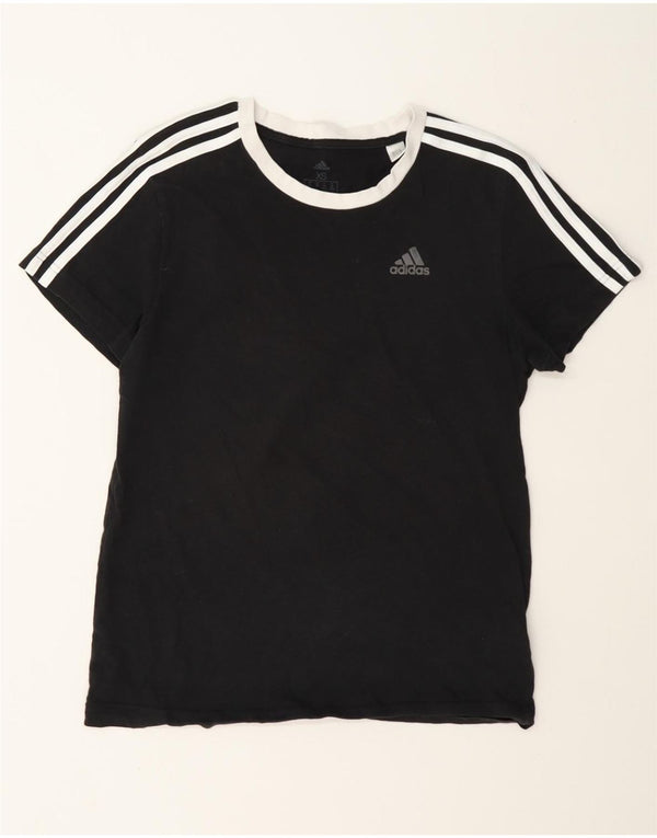 T-shirt oversize da donna Adidas UK 4/6 XS cotone nero