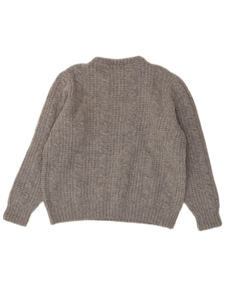 PENGUIN Womens Crew Neck Jumper Sweater UK 16 Large Grey Lambswool