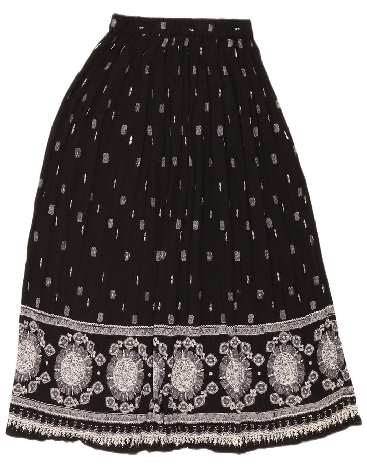 Gonna lunga da donna vintage W24 XS nera geometrica