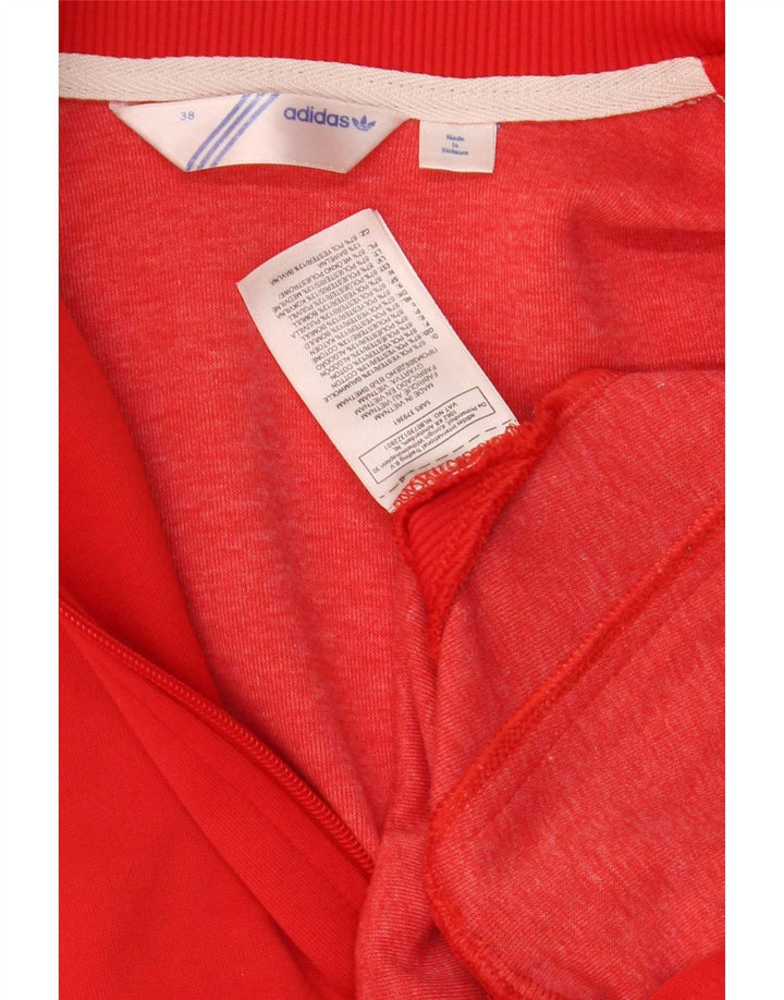 Maglione con cappuccio e zip grafica da donna Adidas EU 38 piccolo poliestere rosso
