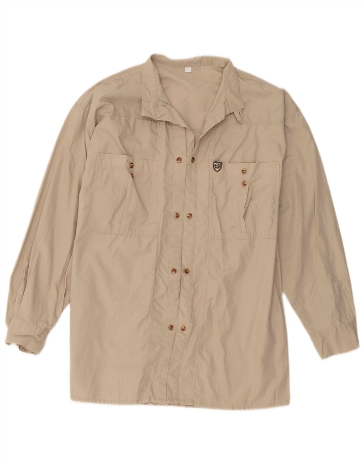 Camicia da uomo vintage taglia 40 beige medio