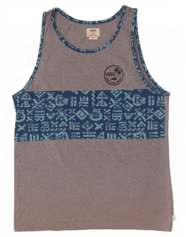 Canotta grafica da uomo Vans Small grigia geometrica