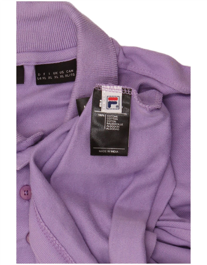 Polo da uomo FILA XL in cotone viola