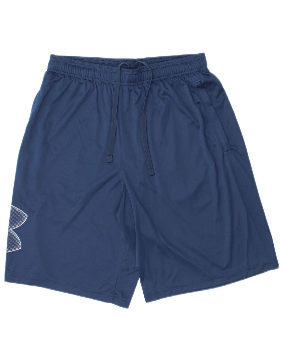 UNDER ARMOUR Mens Graphic Sport Shorts Medium  Navy Blue Polyester