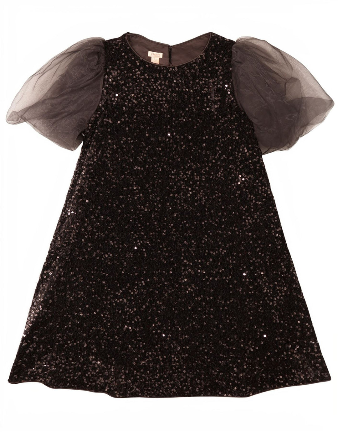 Abito a trapezio per ragazze Monsoon con paillettes 12-13 anni in poliestere nero