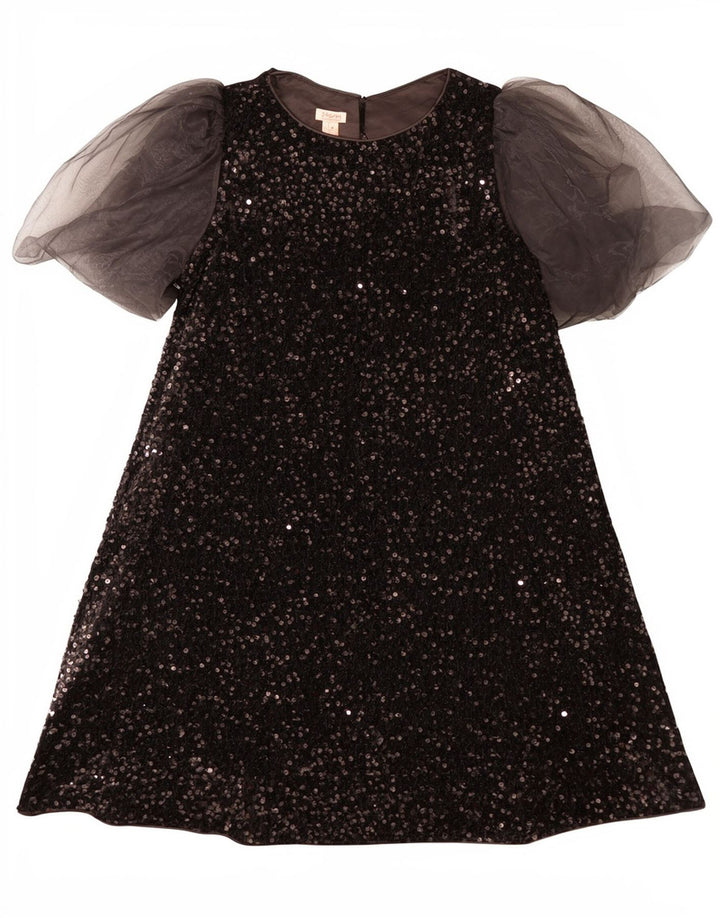 Abito a trapezio per ragazze Monsoon con paillettes 12-13 anni in poliestere nero