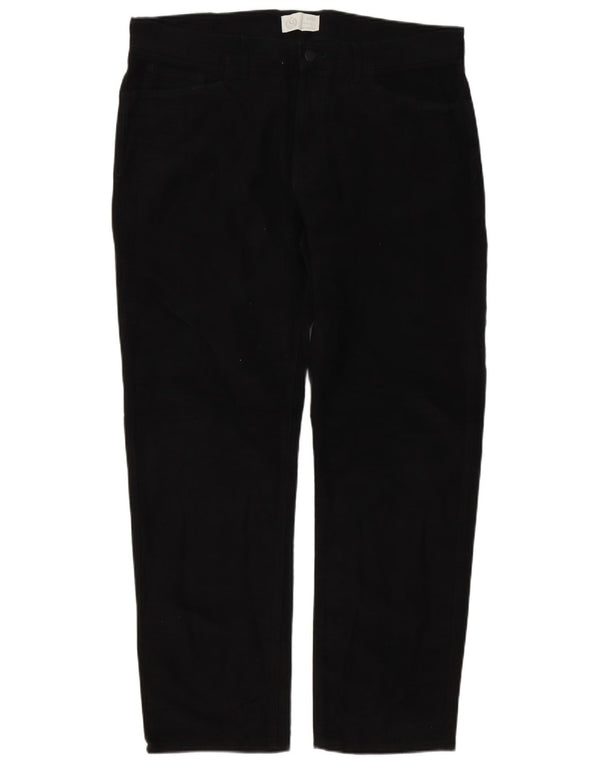 Pantaloni casual vestibilità regolare da uomo Marks & Spencer W36 L31 cotone nero