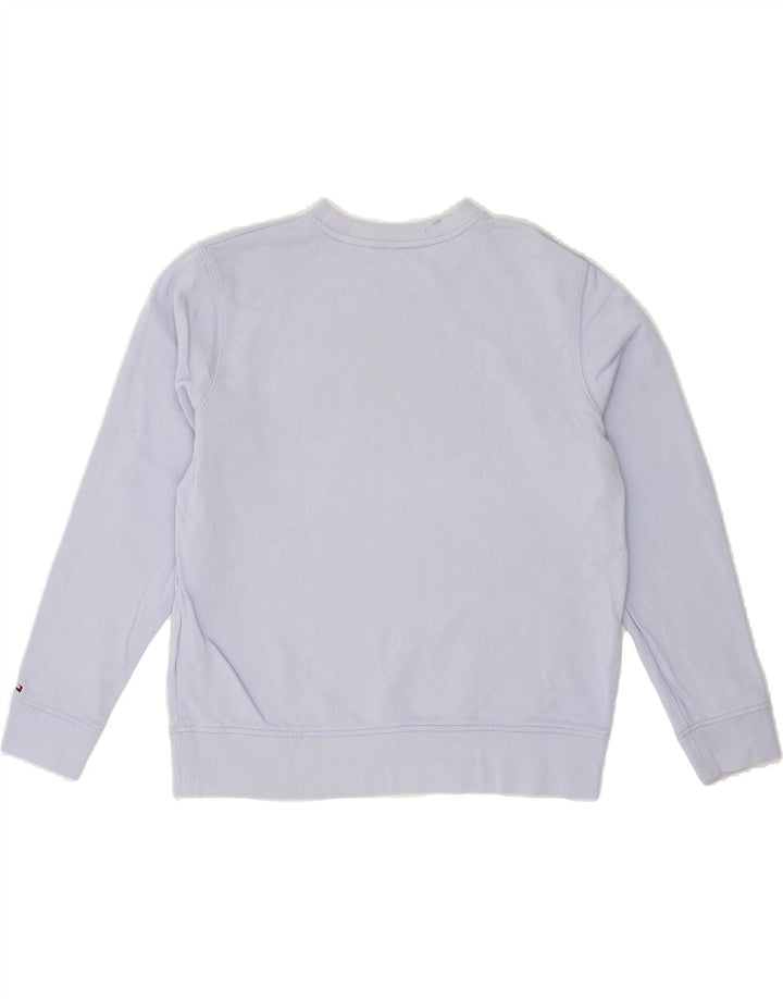 TOMMY HILFIGER Womens Oversized Sweatshirt Jumper UK 10 Small Purple Vintage Tommy Hilfiger and Second-Hand Tommy Hilfiger from Messina Hembry 
