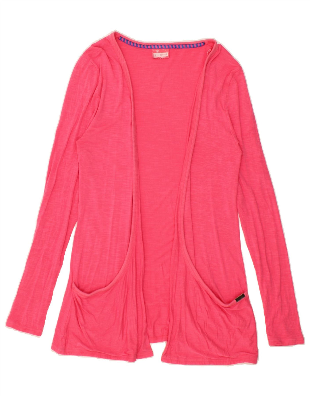 ANIMAL Womens Longline Open Cardigan Sweater UK 12 Medium Pink Viscose Vintage Animal and Second-Hand Animal from Messina Hembry 