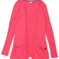 ANIMAL Womens Longline Open Cardigan Sweater UK 12 Medium Pink Viscose Vintage Animal and Second-Hand Animal from Messina Hembry 