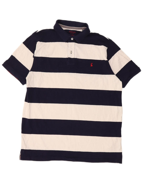 Polo da rugby da uomo Joules grande in cotone a righe blu navy