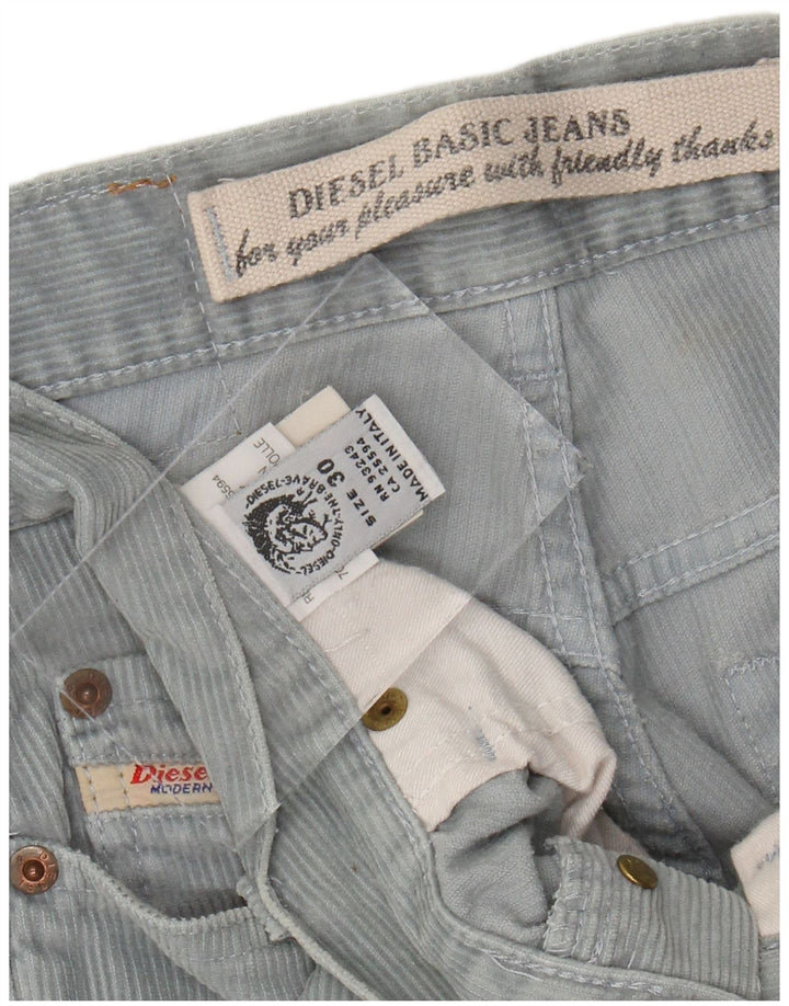 DIESEL Pantaloni dritti da uomo in velluto a coste W30 L31 in cotone blu