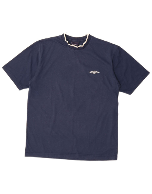 T-shirt da uomo Umbro Top medio in poliestere blu navy