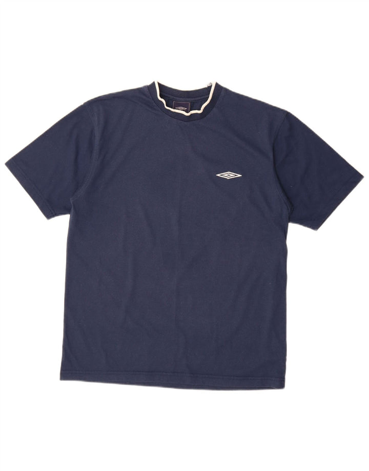 T-shirt da uomo Umbro Top medio in poliestere blu navy