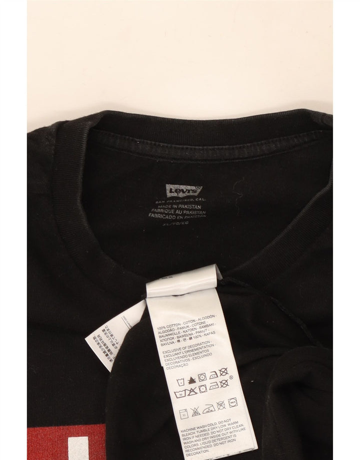 T-shirt grafica da uomo Levi's Top XL in cotone nero