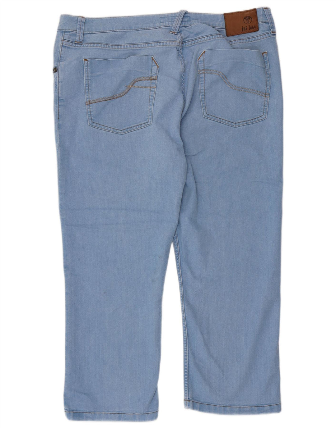 FAT FACE Jeans corti da donna UK 18 XL W36 L22 Cotone blu