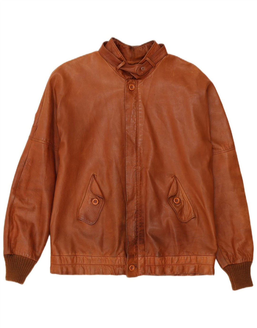 Giacca in pelle vintage da uomo UK 38 Marrone medio