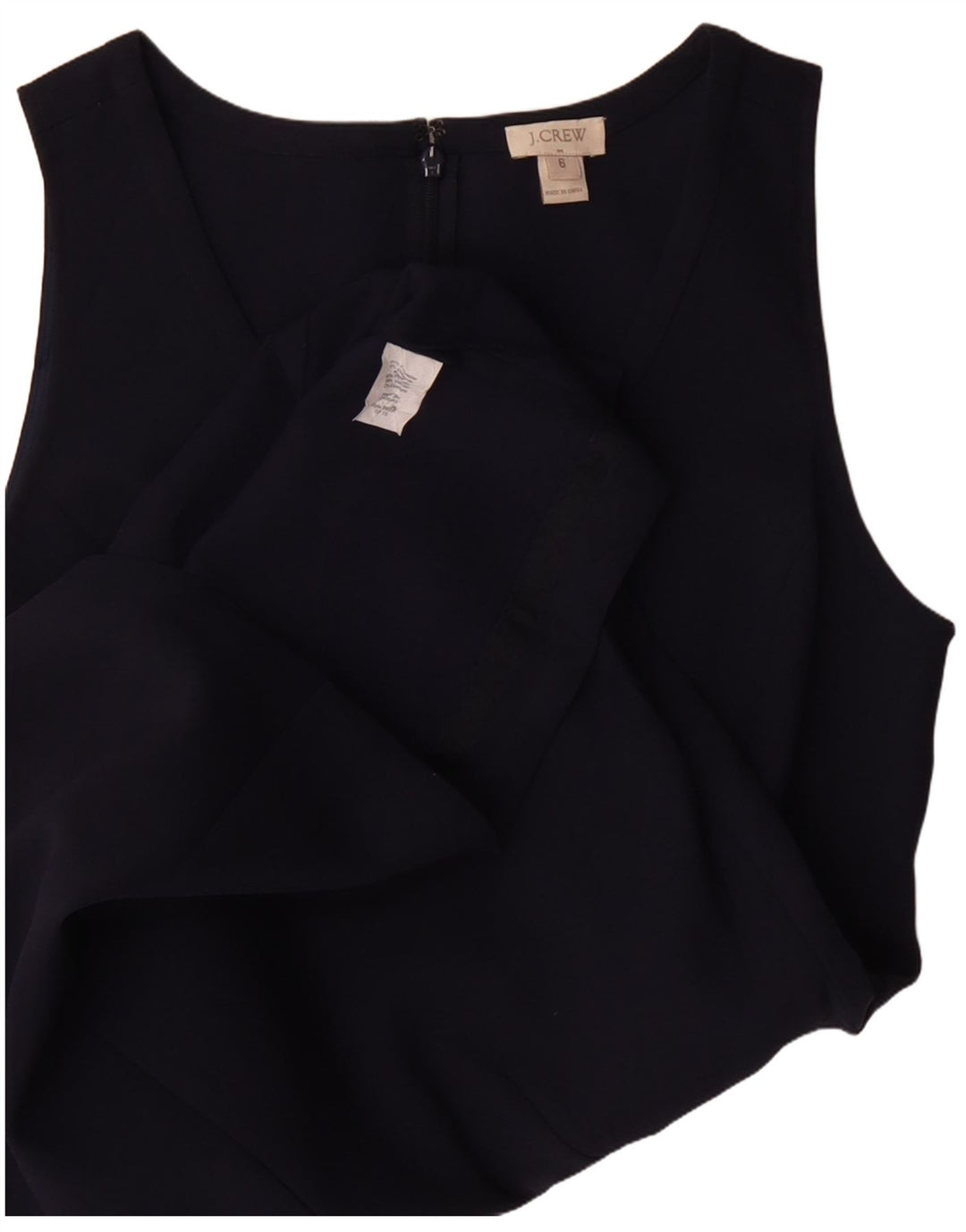 J. CREW Abito da donna senza maniche a trapezio US 6 Poliestere blu navy medio