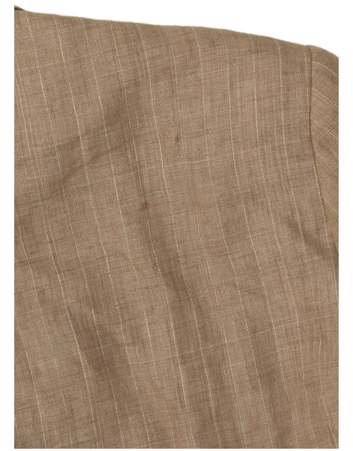 Giacca blazer da donna a 1 bottone Zara UK 18 XL Poliestere gessato beige