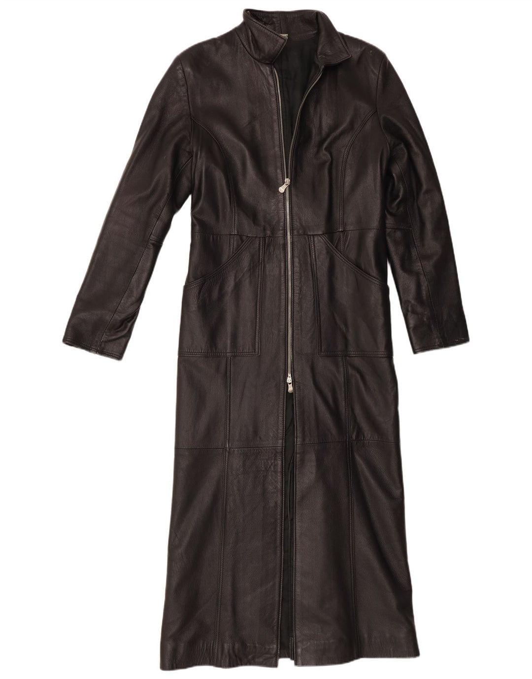 Cappotto in pelle da donna Wake UK 12 Pelle nera media