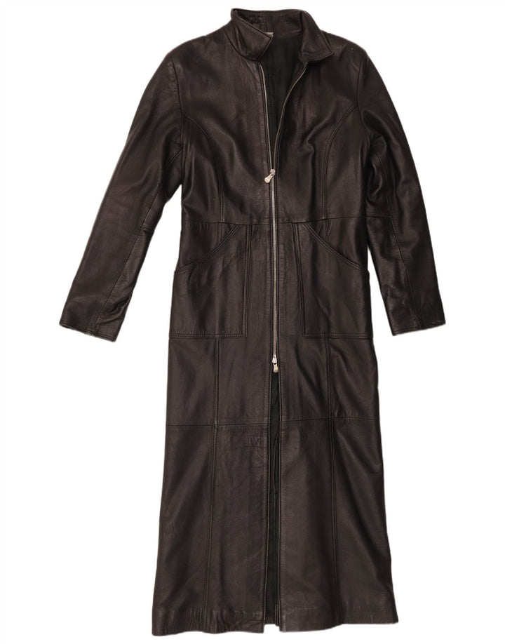 Cappotto in pelle da donna Wake UK 12 Pelle nera media