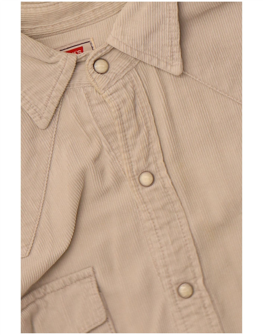 Camicia da uomo in velluto a coste Levi's in cotone beige medio