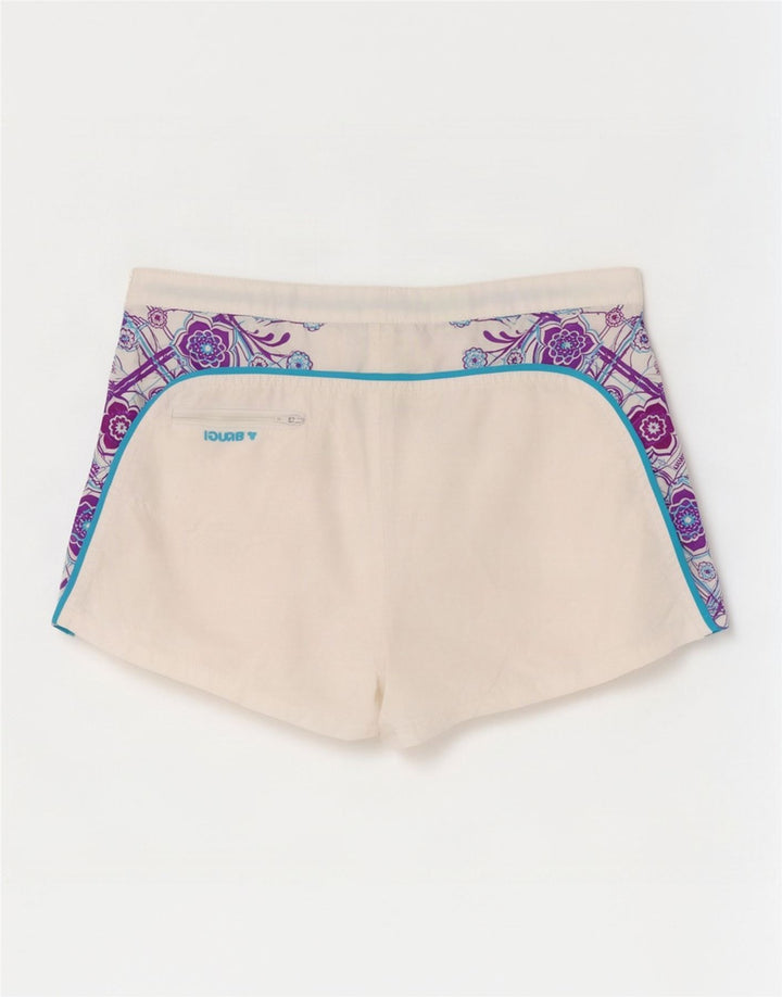 Pantaloncini Brugi da donna piccoli W27 poliestere geometrico bianco