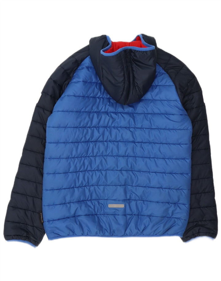 Giacca imbottita con cappuccio Jack Wolfskin per ragazzi 13-14 anni in poliestere blu