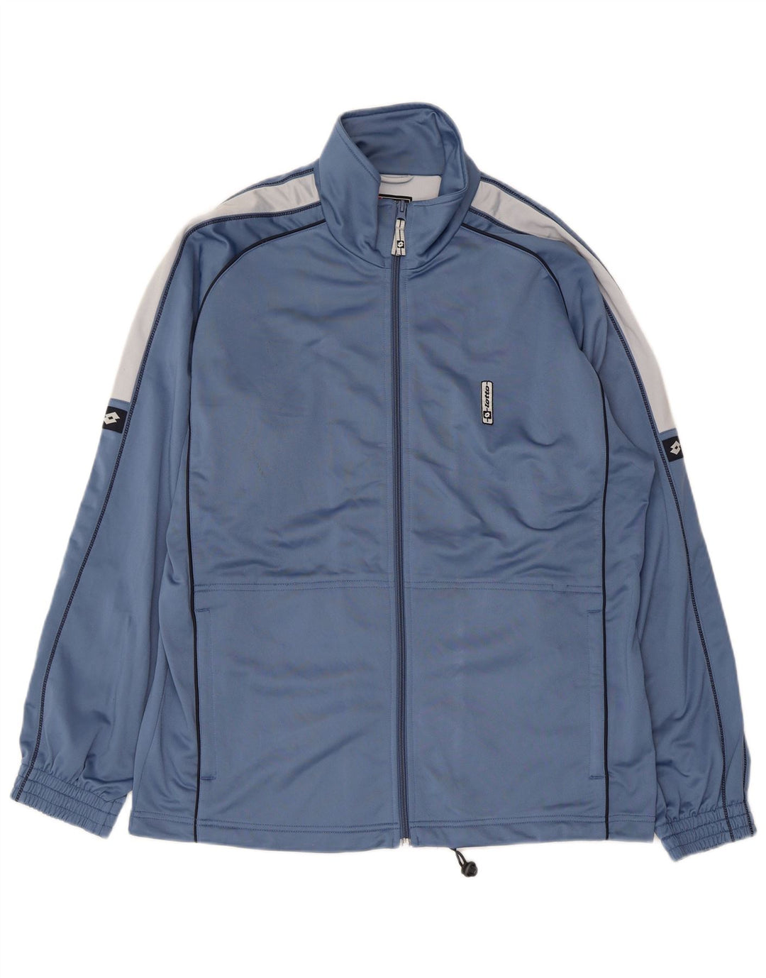 LOTTO Giacca da tuta da uomo, grande, in poliestere color block blu
