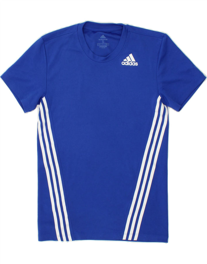 ADIDAS Mens Aeroready T-Shirt Top Small Blue Polyester Vintage Adidas and Second-Hand Adidas from Messina Hembry 