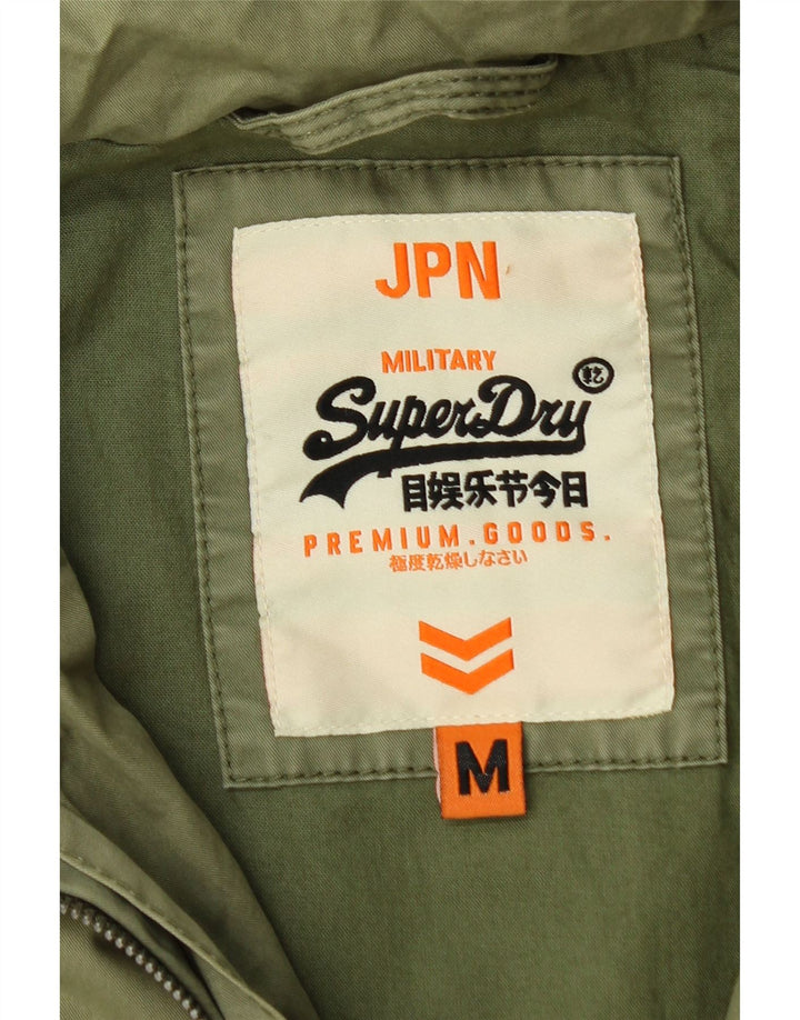 Giacca militare da uomo SUPERDRY UK 38 Cotone verde medio