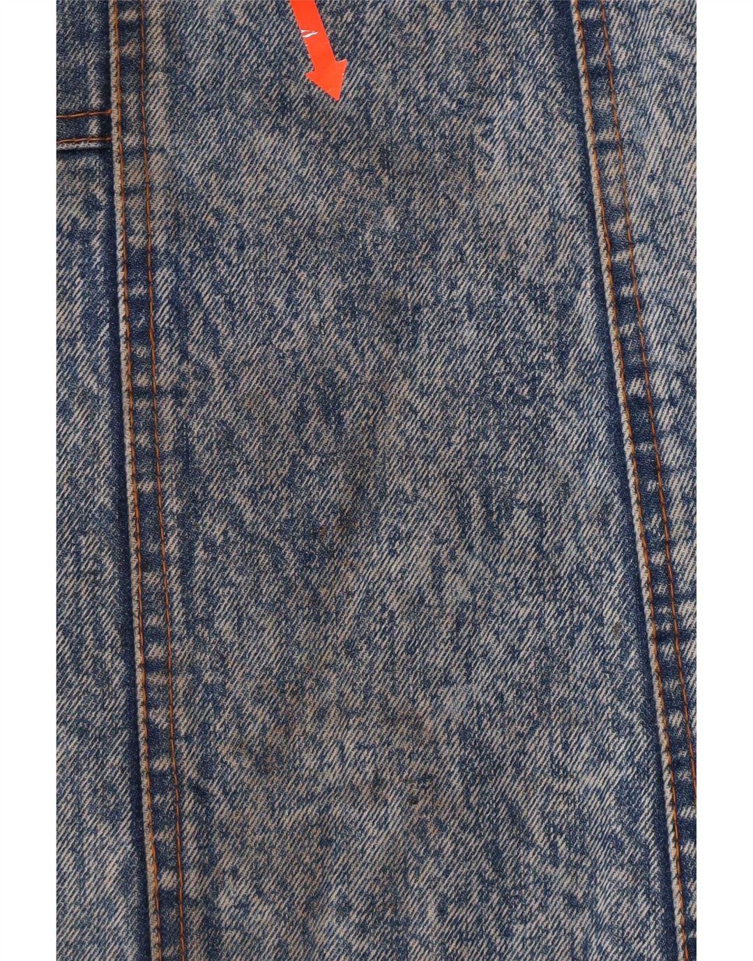 Gonna vintage in denim da donna W36 XL in cotone blu