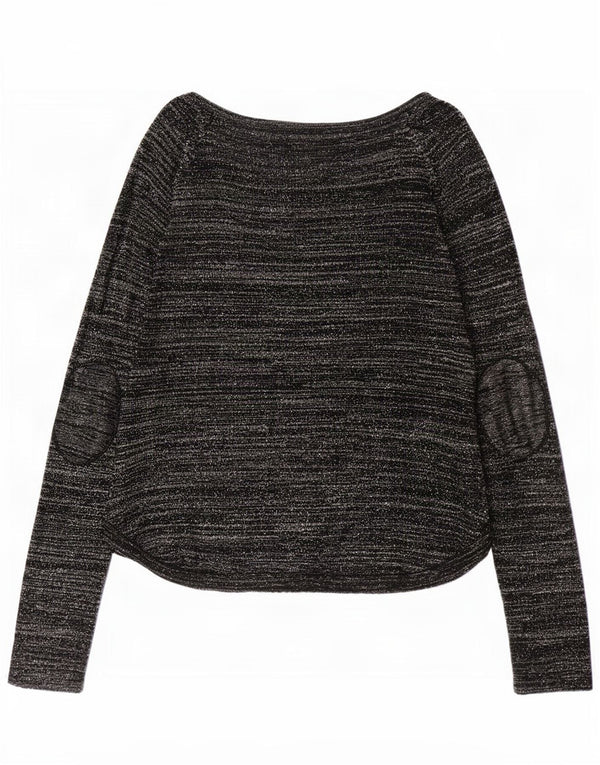 Top Zara da donna a maniche lunghe UK 12 acrilico a righe nere medie