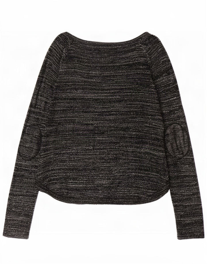Top Zara da donna a maniche lunghe UK 12 acrilico a righe nere medie