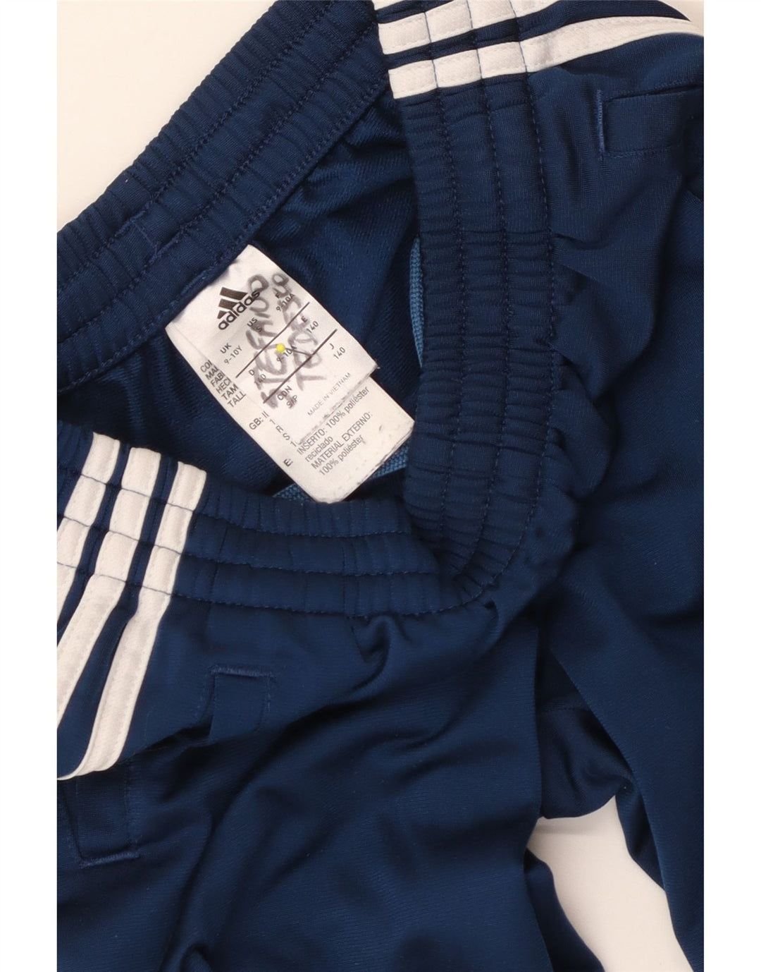 Pantaloni da tuta da ragazzo Adidas Joggers 9-10 anni in poliestere blu navy