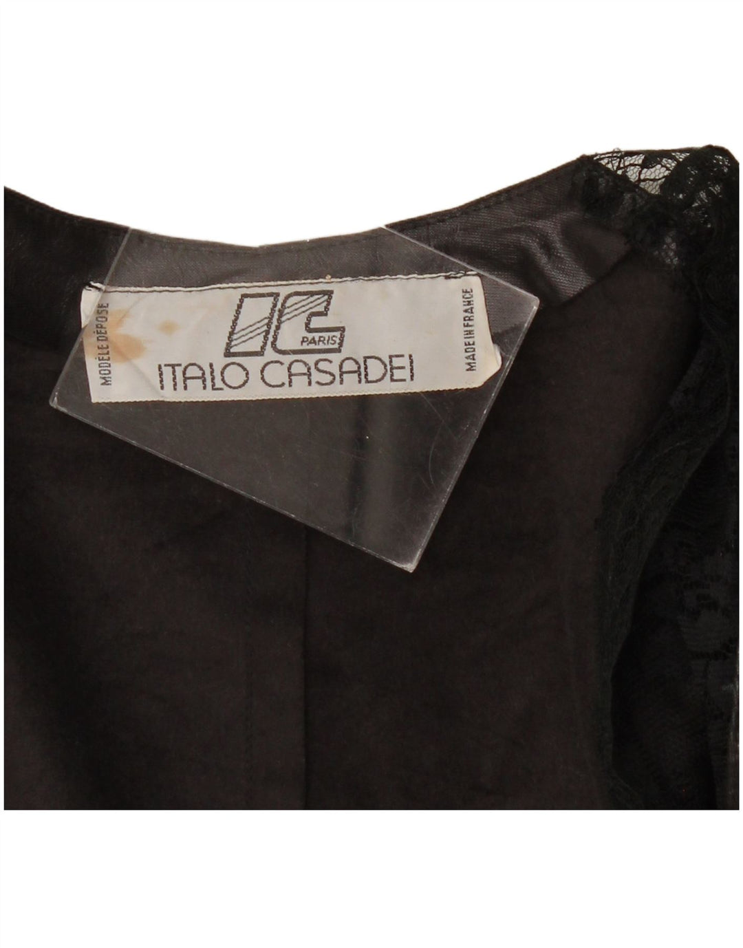 Top cardigan manica 3/4 da donna VINTAGE UK 10 piccolo nero