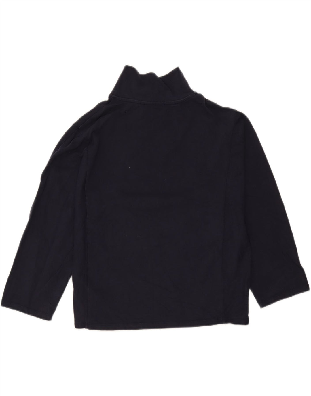 Marks & Spencer Top da donna manica 3/4 UK 12 medio cotone blu navy