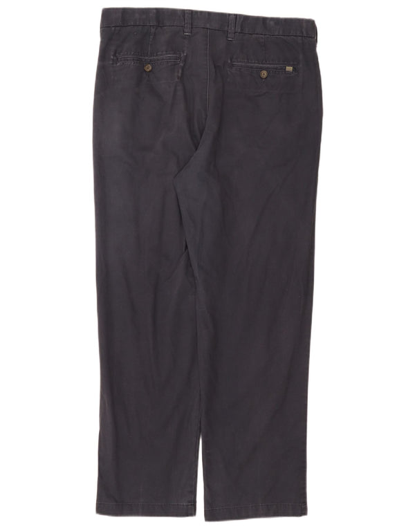 Pantaloni chino dritti da uomo Marks & Spencer W36 L31 cotone blu navy