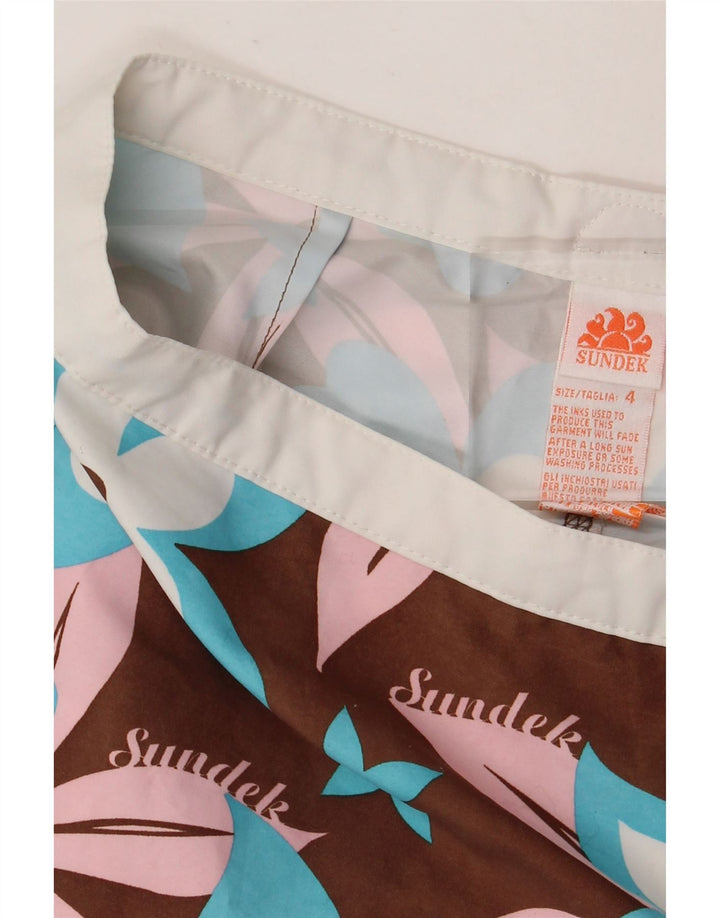 Pantaloncini da bagno da uomo Sundek Poliestere floreale marrone medio