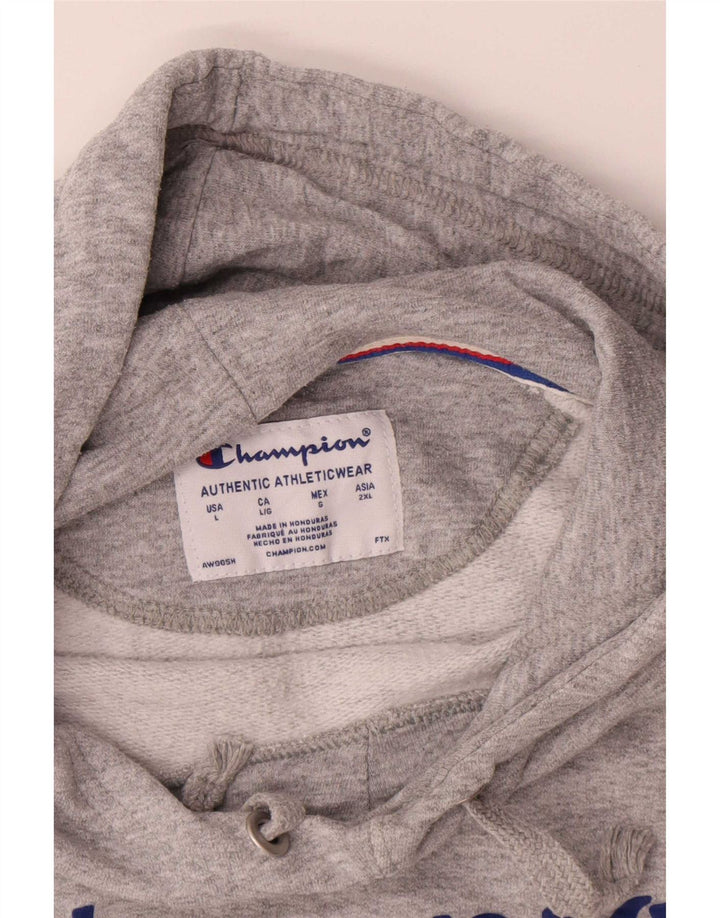 Maglione con cappuccio grafico da uomo Champion grande grigio screziato