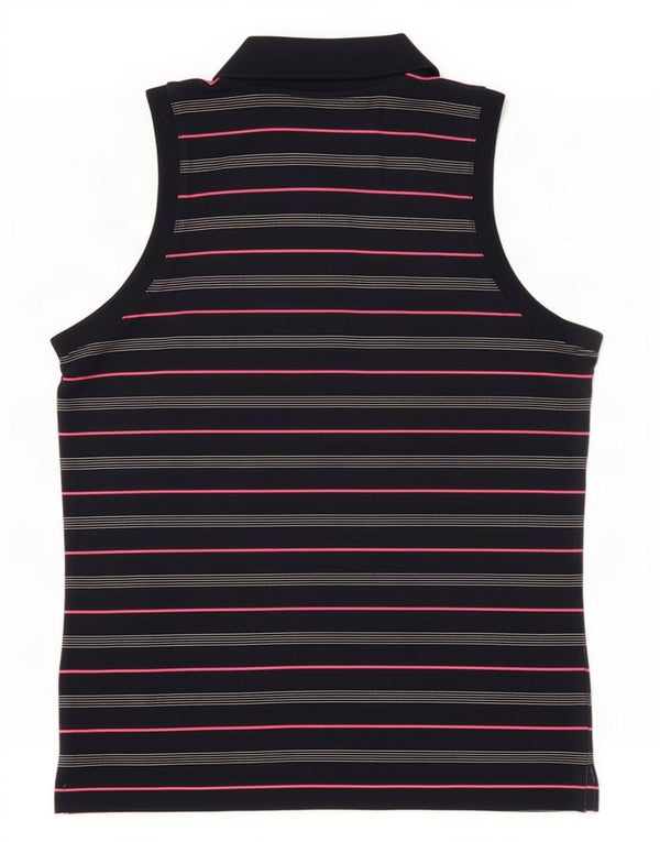 Polo senza maniche da donna Champion UK 14 Large in cotone a righe blu navy