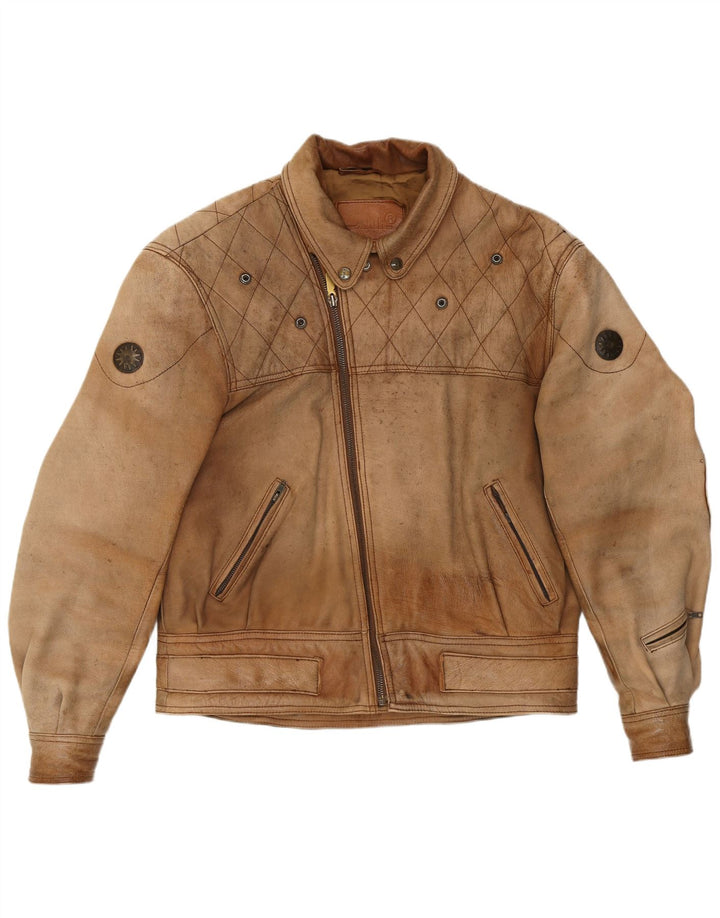 Giacca in pelle da uomo Schuh UK 42 XL in pelle marrone